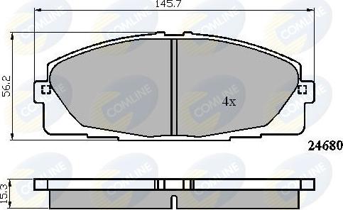 Comline CBP01706 - Тормозные колодки, дисковые, комплект unicars.by