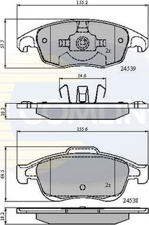 Comline CBP01719 - Тормозные колодки, дисковые, комплект unicars.by