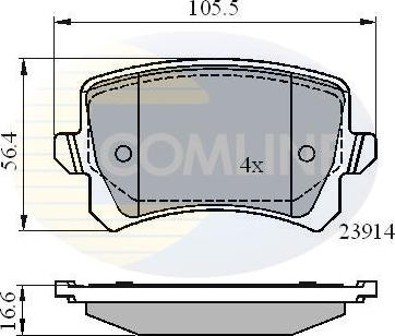 Comline CBP01712 - Тормозные колодки, дисковые, комплект unicars.by