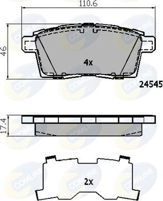 Comline CBP01731 - Тормозные колодки, дисковые, комплект unicars.by