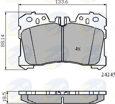 Comline CBP01733 - Тормозные колодки, дисковые, комплект unicars.by