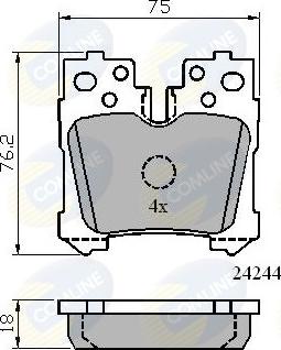 Comline CBP01722 - Тормозные колодки, дисковые, комплект unicars.by