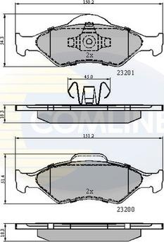 Comline CBP0899 - Тормозные колодки, дисковые, комплект unicars.by