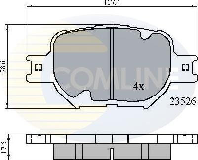 Comline CBP0896 - Тормозные колодки, дисковые, комплект unicars.by