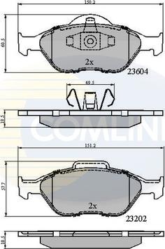 Comline CBP0891 - Тормозные колодки, дисковые, комплект unicars.by