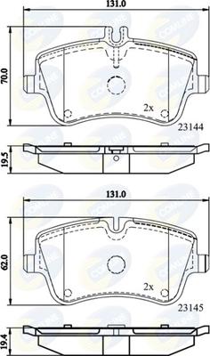 Comline CBP0854 - Тормозные колодки, дисковые, комплект unicars.by