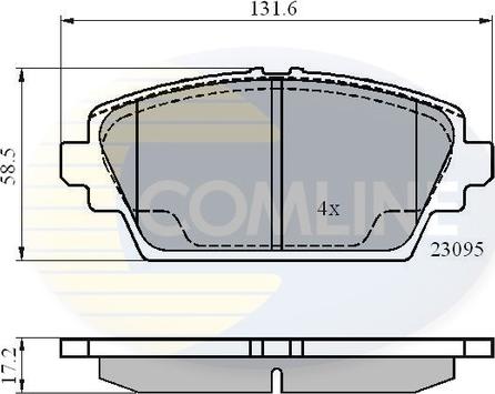 Comline CBP0802 - Тормозные колодки, дисковые, комплект unicars.by