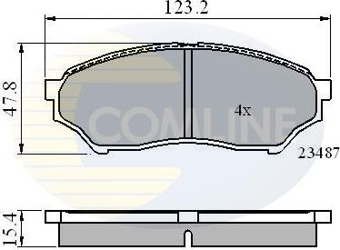 Comline CBP0826 - Тормозные колодки, дисковые, комплект unicars.by