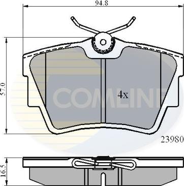 Comline CBP0874 - Тормозные колодки, дисковые, комплект unicars.by