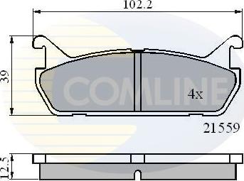 Comline CBP0875 - Тормозные колодки, дисковые, комплект unicars.by