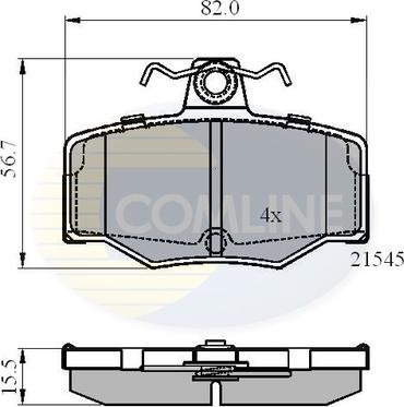 Comline CBP0878 - Тормозные колодки, дисковые, комплект unicars.by