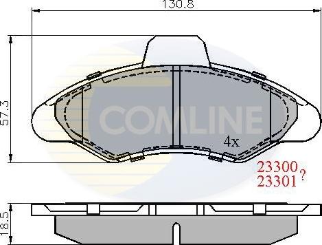 Comline CBP0393 - Тормозные колодки, дисковые, комплект unicars.by