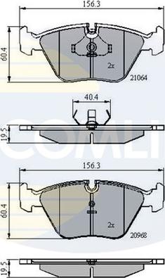 Comline CBP0358 - Тормозные колодки, дисковые, комплект unicars.by