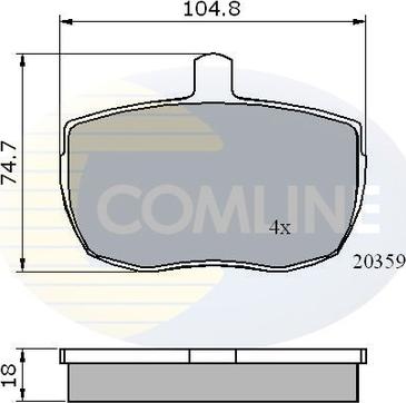 Comline CBP0319 - Тормозные колодки, дисковые, комплект unicars.by