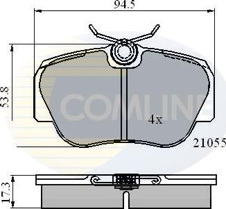 Comline CBP0328 - Тормозные колодки, дисковые, комплект unicars.by