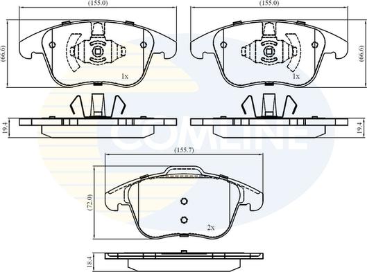 Comline CBP02441 - Тормозные колодки, дисковые, комплект unicars.by