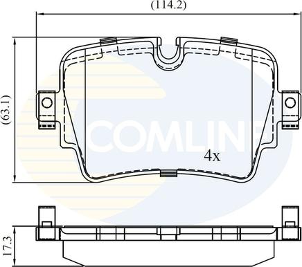 Comline CBP02455 - Тормозные колодки, дисковые, комплект unicars.by