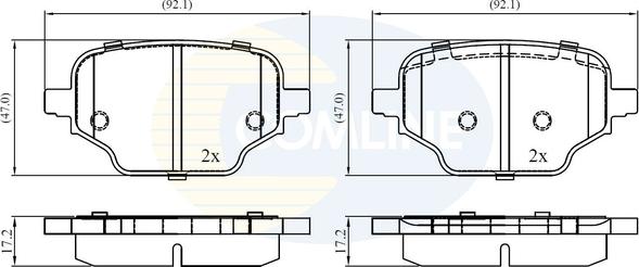 Comline CBP02453 - Тормозные колодки, дисковые, комплект unicars.by