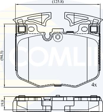 Comline CBP02527 - Тормозные колодки, дисковые, комплект unicars.by