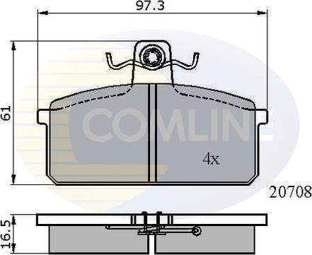 Comline CBP0204 - Тормозные колодки, дисковые, комплект unicars.by