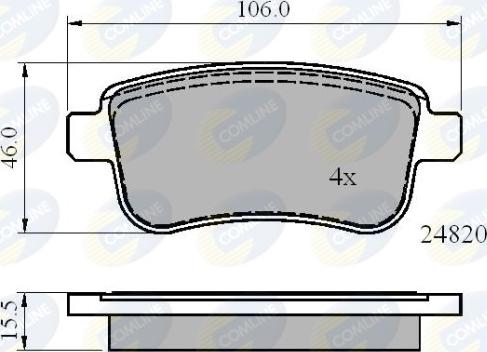 Comline CBP02014 - Тормозные колодки, дисковые, комплект unicars.by