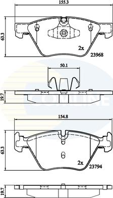 Comline CBP02011 - Тормозные колодки, дисковые, комплект unicars.by