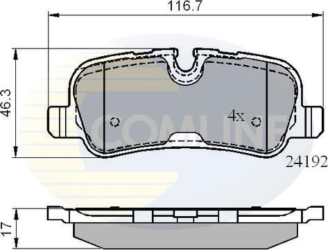 Comline CBP02021 - Тормозные колодки, дисковые, комплект unicars.by