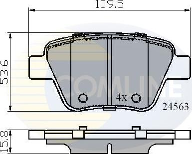 Comline CBP02022 - Тормозные колодки, дисковые, комплект unicars.by