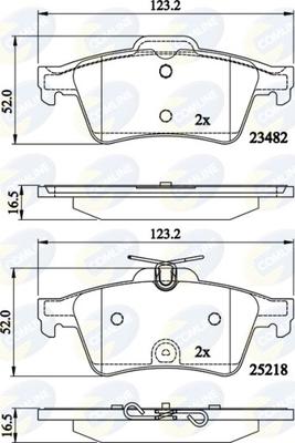 Comline CBP02198 - Тормозные колодки, дисковые, комплект unicars.by