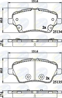 Comline CBP02197 - Тормозные колодки, дисковые, комплект unicars.by