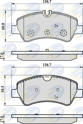 Comline CBP02143 - Тормозные колодки, дисковые, комплект unicars.by