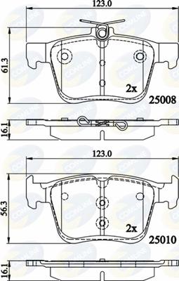 Comline CBP02156 - Тормозные колодки, дисковые, комплект unicars.by