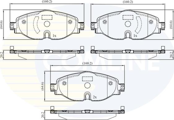 Comline CBP02158 - Тормозные колодки, дисковые, комплект unicars.by