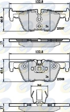 Comline CBP02131 - Тормозные колодки, дисковые, комплект unicars.by