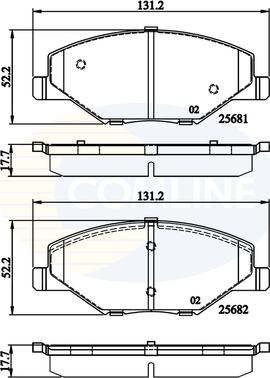 Comline CBP02126 - Тормозные колодки, дисковые, комплект unicars.by