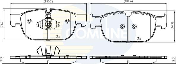 Comline CBP02399 - Тормозные колодки, дисковые, комплект unicars.by