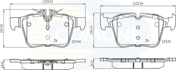 Comline CBP02345 - Тормозные колодки, дисковые, комплект unicars.by