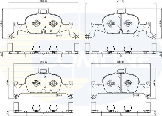 Comline CBP02365 - Тормозные колодки, дисковые, комплект unicars.by