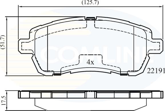 Comline CBP02361 - Тормозные колодки, дисковые, комплект unicars.by