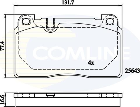 Comline CBP02302 - Тормозные колодки, дисковые, комплект unicars.by