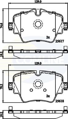 Comline CBP02319 - Тормозные колодки, дисковые, комплект unicars.by