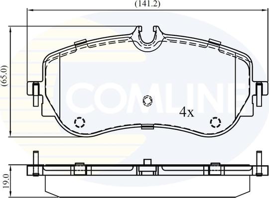 Comline CBP02387 - Тормозные колодки, дисковые, комплект unicars.by