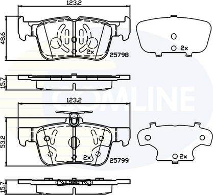 Comline CBP02243 - Тормозные колодки, дисковые, комплект unicars.by