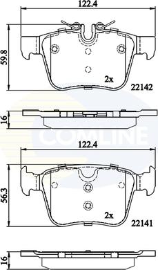 Comline CBP02255 - Тормозные колодки, дисковые, комплект unicars.by