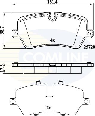 Comline CBP02256 - Тормозные колодки, дисковые, комплект unicars.by