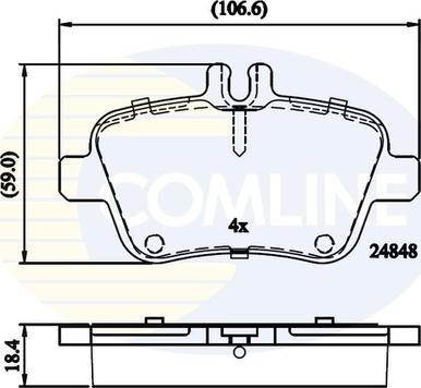 Comline CBP02209 - Тормозные колодки, дисковые, комплект unicars.by