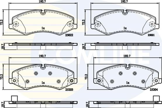 Comline CBP02210 - Тормозные колодки, дисковые, комплект unicars.by