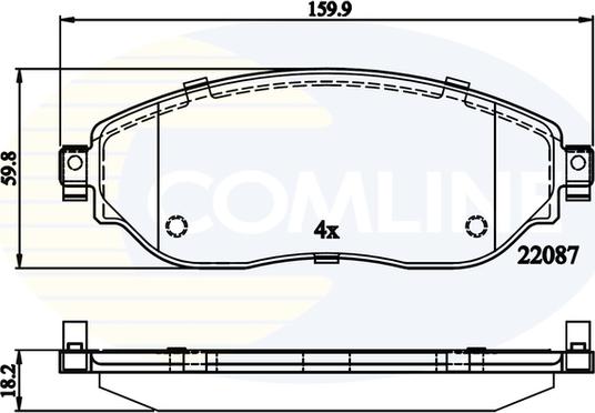 Comline CBP02285 - Тормозные колодки, дисковые, комплект unicars.by