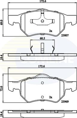 Comline CBP02222 - Тормозные колодки, дисковые, комплект unicars.by