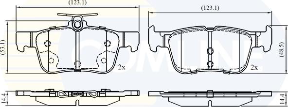 Comline CBP02742 - Тормозные колодки, дисковые, комплект unicars.by